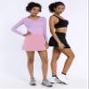 BUBBLELIME 5"/19"/26" XXS-XL Women's UPF 50+ Adjustable Running Skort - A-Line Skirt_LIGHTPINK Medium-5" Inseam view 4
