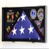Large Flag & Medals Military Pins Patches Insignia Holds up to 5x9 Flag Display Case Frame Cabinet Shadowbox view 1