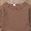 0-24M Newborn Infant Baby Boy Girl Long Sleeve T-Shirt Tee Tops Clothes Stripes Pant Fall Winter Casual Outfit Set (Brown, 12-18 Months) view 3