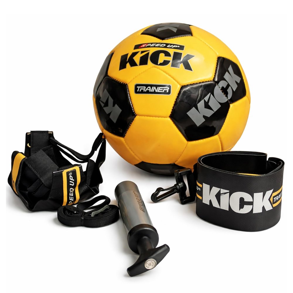 Amber Fight Gear Soccer Football Kick Throw Solo Trainer Practice Training Aide with Adjustable Waist Belt - Fits Ball Size 3, 4, and 5