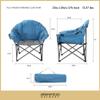 ARROWHEAD OUTDOOR Oversized Heavy-Duty Club Folding Camping Chair with Pocket, Cup Holder, Portable, Padded, Moon, Round, Saucer, Supports 330lbs, Carrying Bag view 3
