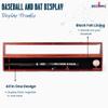 DECOMIL - Baseball Bat Display Case, Baseball Bat Rack, Cabinet Holder Wall Mount, w/UV Protection, Lockable, Vertical or Horizontal (Cherry) view 2