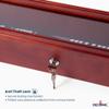 DECOMIL - Baseball Bat Display Case, Baseball Bat Rack, Cabinet Holder Wall Mount, w/UV Protection, Lockable, Vertical or Horizontal (Cherry) view 3
