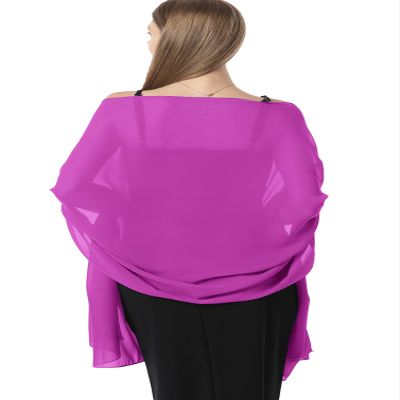 Hotshawl Chiffon Shawls and Wraps for Evening Dresses Women Elegant Soft Scarf Bridal Scarve Wedding Stole (Rose, One Size)