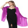 Hotshawl Chiffon Shawls and Wraps for Evening Dresses Women Elegant Soft Scarf Bridal Scarve Wedding Stole (Rose, One Size) view 4