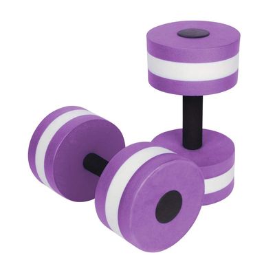 Aquatic Exercise Dumbbells,Water Aerobics Fitness and Pool Exercises - Set of 2 - for Water Weights Fitness Barbells (Purple)