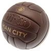 Manchester City FC Retro Leather Heritage Soccer Ball (One Size) (Brown) view 2