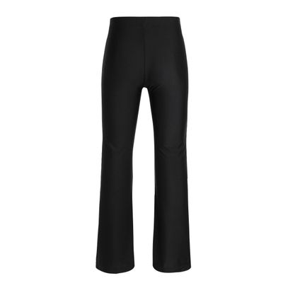 JEATHA Kids Girls Classic Loose Jazz Yoga Latin Dance Ankle Length Pants Stretchy Running Gymnastic Exercise Boot Cut Black 8