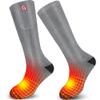 Spring Heated Socks Electric Rechargeable Winter Heated Socks for Men Women 3 Heating Settings Warm Cotton Thermal Socks for Riding Camping Hiking Skiing (Grey-3.7V2200Mah, Large) view 1