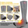 Spring Heated Socks Electric Rechargeable Winter Heated Socks for Men Women 3 Heating Settings Warm Cotton Thermal Socks for Riding Camping Hiking Skiing (Grey-3.7V2200Mah, Large) view 4