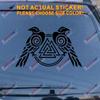 Huginn and Muninn Twin Ravens Valknut Decal Sticker Car Vinyl Norse Odin c (Black, 20'' x 12.2" (50.8cm x 30.9cm)) view 1