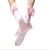 LeJulyeekay Girl's Holiday Wedding Pageant Satin First Communion Gloves Princess Kids Gloves view 1