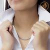 555Jewelry 3.3mm Mesh Necklace, Mesh Chain, Stainless Steel Necklace for Women, Stainless Steel Necklace for Men, Bismark Round Tube Mesh Popcorn Necklace, Silver, 22 Inch view 2