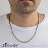 555Jewelry 3.3mm Mesh Necklace, Mesh Chain, Stainless Steel Necklace for Women, Stainless Steel Necklace for Men, Bismark Round Tube Mesh Popcorn Necklace, Silver, 22 Inch view 3