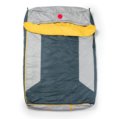 OmniCore Designs Multi Down Double Wide Hooded Rectangular Sleeping Bag (10F to 30F) with 4pt. Compression Stuff Sack