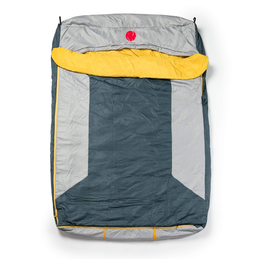 OmniCore Designs Multi Down Double Wide Hooded Rectangular Sleeping Bag (10F to 30F) with 4pt. Compression Stuff Sack