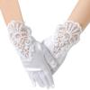 LeJulyeekay Flower Girl Gloves Satin Glove First Communion Short Princess Gloves for Wedding view 1
