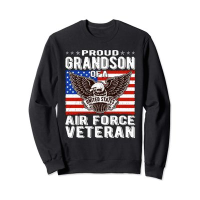 Proud Grandson Of An Air Force Veteran Patriotic Military Sweatshirt