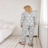 Ekouaer Womens Pajama Set Long Sleeve Sleepwear Star Print Nightwear Soft Pjs Lounge Sets with Pockets light Grey White Star X-Large view 3