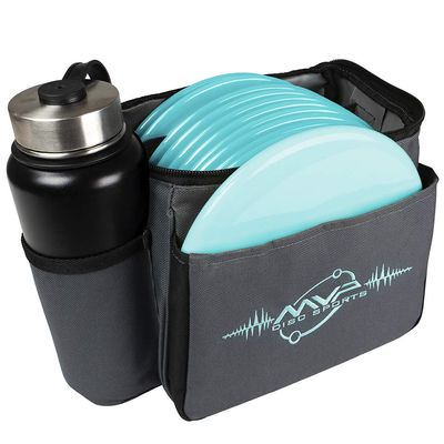 MVP Disc Sports Cell Disc Golf Starter Bag (Gray/Aqua)
