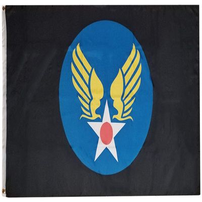American Wholesale Superstore 3x5 Eagle Wings Flag Background Blue with Logo 100D Woven Poly Nylon Flag 5x3 Banner Grommets Heavy Duty (RUF)