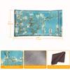 FINTIE Soft Eyeglasses Case with Cleaning Cloth, Portable Squeeze Top Vegan Leather Glasses Pouch, Sunglasses Eyewear Bag, Blossom view 2