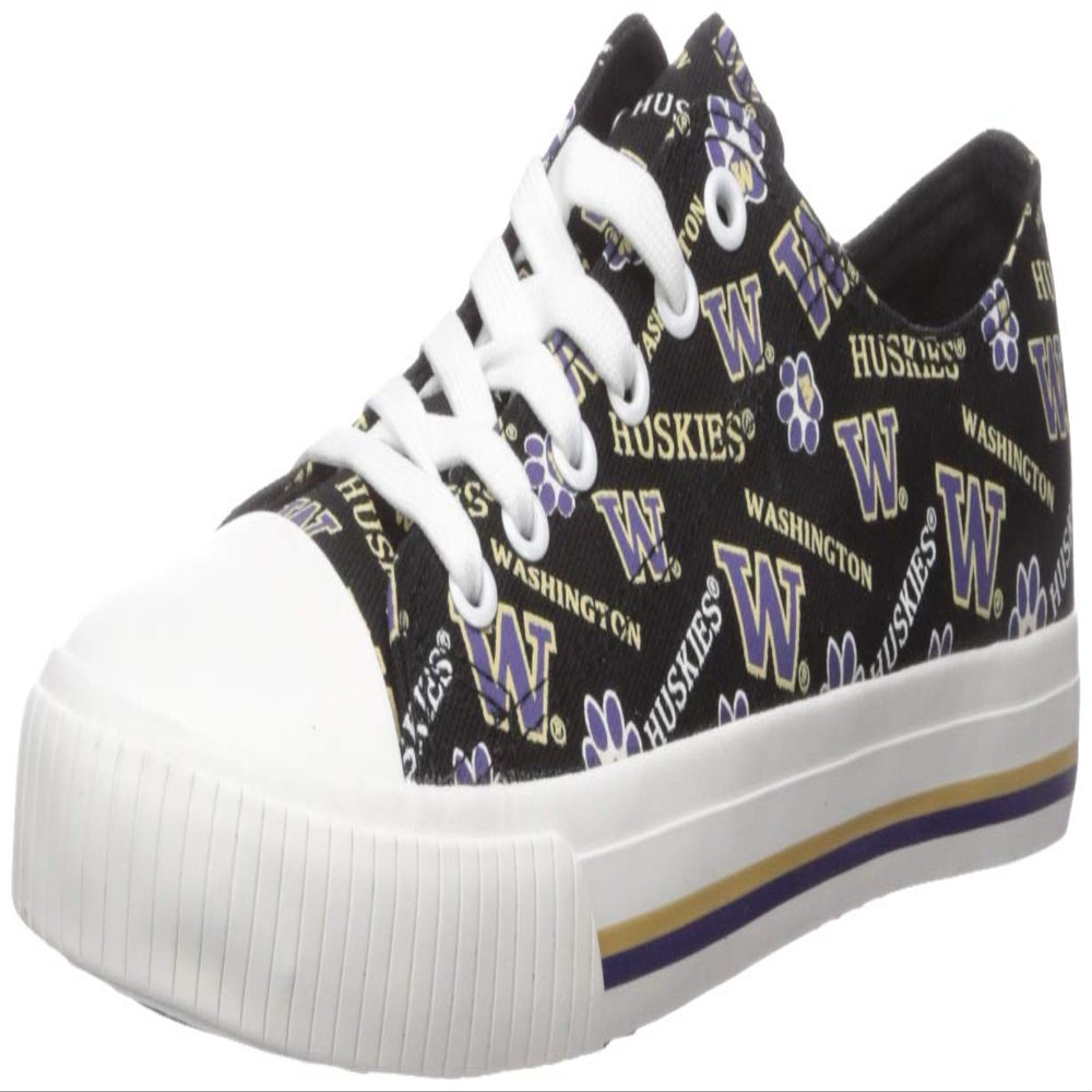 FOCO NCAA Womens Low Top Repeat Print Canvas Shoes - 8/L