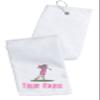 Printualist Personalized Golf Towel - Custom Embroidered Design & Name - Women Design - 16" x 26", White, Absorbent Cotton Terry Velour Fabric view 1