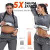 HOTSUIT Sauna Suit Women Durable Gym Workout Sauna Jacket Pants Sweat Suits, Grey, M view 3