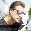 ATTCL Polarized UV Protection Sports Fishing Driving Sunglasses for Men Al-Mg Metal Frame Ultra Light 8585 Silver view 2