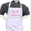 CHEFSKIN Beautiful Grill Master Chef Apron Professional Gift (White Apron+HAT, RED Embroidery) view 2