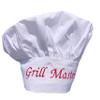 CHEFSKIN Beautiful Grill Master Chef Apron Professional Gift (White Apron+HAT, RED Embroidery) view 3