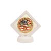 DECOMIL Coin Display Stand - Set of 5-3D Floating Frame Display Holder with Stands for Challenge Coins, AA Medallions, Jewelry, 2.75 x 2.75 x 0.75 inches (5, White) view 2