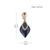 HAPPYAN High-grade Rhinestone Crystal Clip on Earrings No Pierced for Women Party Wedding Anti-Allergy Ear Clip (Blue Clip-on) view 3
