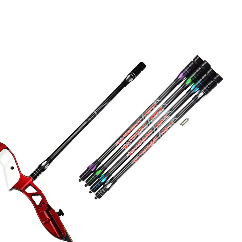 AMEYXGS 18 Inch Archery Balance Bar Bow Stabilizer Main Bar Bow Extension Pole Compound Bow and Recurve Bow Accessory (Green) (Silver)