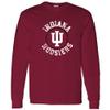 AL04 - Indiana Hoosiers Distressed Circle Logo Long Sleeve - 3X-Large - Cardinal view 1