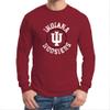 AL04 - Indiana Hoosiers Distressed Circle Logo Long Sleeve - 3X-Large - Cardinal view 2