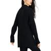 Bar III Womens Zipper-Trim Turtleneck Tunic Sweater Black M view 2