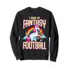 I Suck at Fantasy Football Unicorn Rainbow Loser Men Womens Sweatshirt view 1