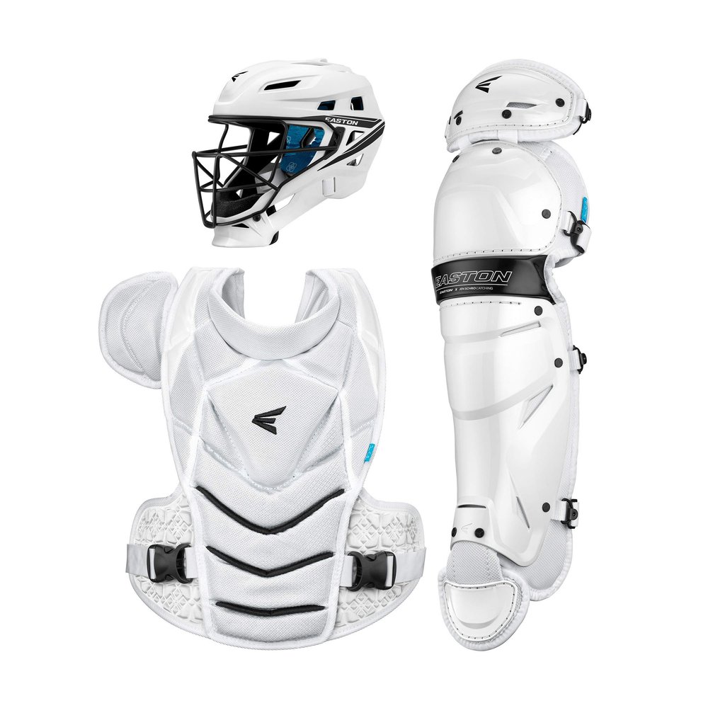 Easton | JEN SCHRO THE VERY BEST Fastpitch Softball Catcher's Equipment | Box Set | NOCSAE Certified | Small | White