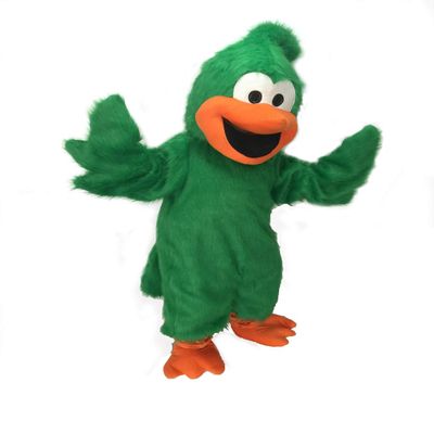rushopn Cute Green Plush Roadrunner Bird Mascot Costume adult college mascots