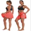 BUBBLELIME 5"/19"/26" XXS-XL Women's UPF 50+ Adjustable Running Skort - Pleated Skirt_Coral XX-Small-5" Inseam view 2