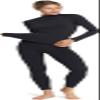 TSLA Women's Thermal Long Sleeve Tops, Mock Turtle & Crew Neck Shirts, Fleece Lined Compression Base Layer, Mock Neck Heatlock Black, Medium view 3