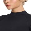 TSLA Women's Thermal Long Sleeve Tops, Mock Turtle & Crew Neck Shirts, Fleece Lined Compression Base Layer, Mock Neck Heatlock Black, Medium view 4