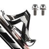 Yaruijia Lightweight Carbon Fiber Bicycle Water Bottle Cages with M5x12mm Titanium Screws for MTB Road Bike (Titanium Bolt+Glossy) view 1