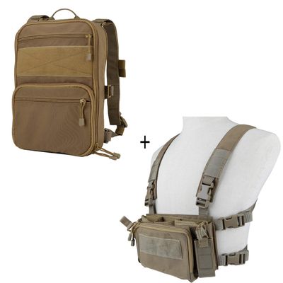 Tactical Vest Airsoft Ammo Chest Rig 5.56 9mm Magazine Carrier with Molle Flatpack Backpack