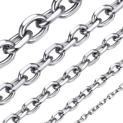 Stainless Steel Cable Chain Necklace for Men, Rolo Cable Chain Cable Mens Chains Hip Hop Jewelry Gift 12mm 26"