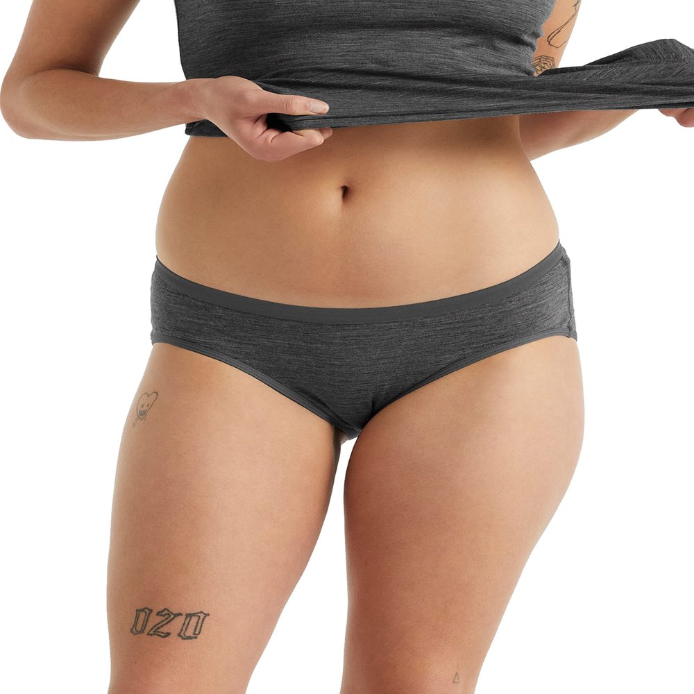 Icebreaker Merino Women's Siren Hipkini - GRITSTONE HTHR - Small