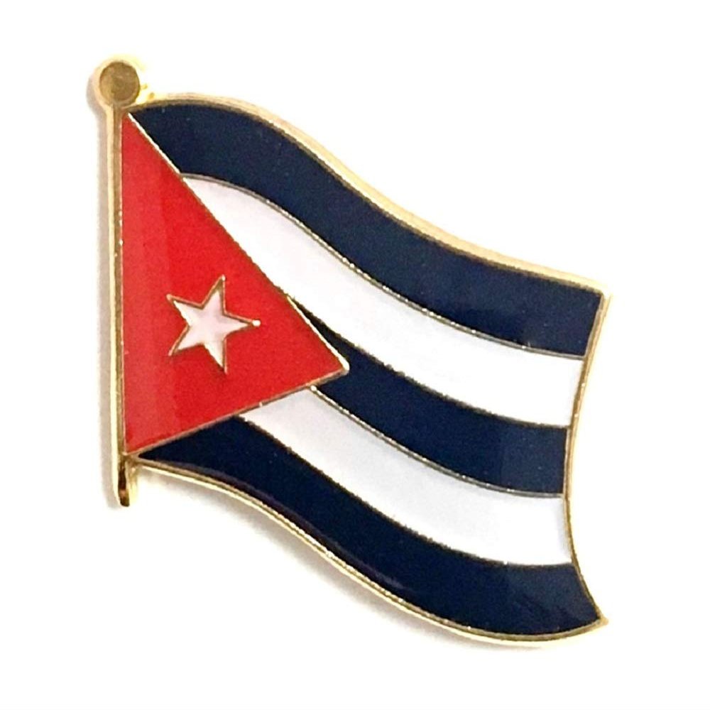 Cuba Flag Lapel Pin; One International Waving World Flag Pin Badge Patriotic Country Hat Lapel Badge (Cuba)
