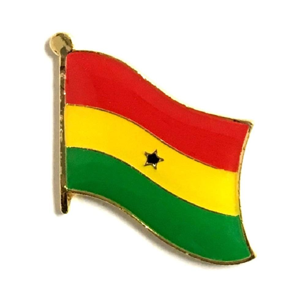 Ghana Flag Lapel Pin Waving Country Pin Badge Travel Souvenir
